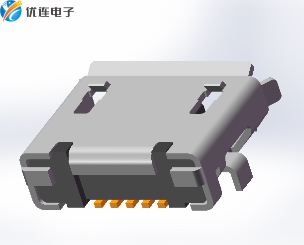 A024 Micro Usb 5s B Type Dip有焊脚(插板6.4)大窗口 - 东莞优连电子有限公司